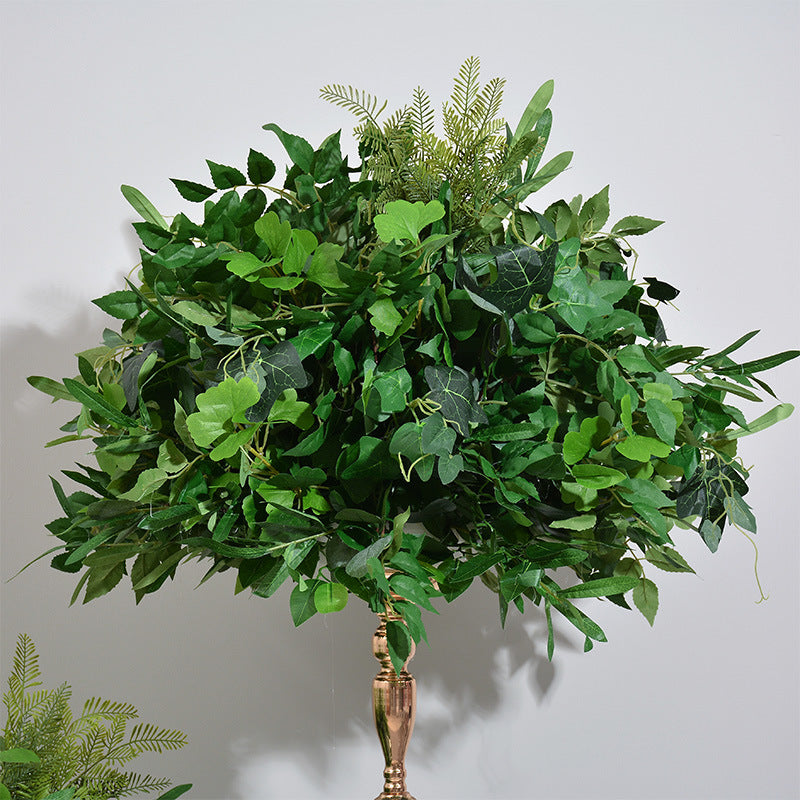 DWD115 Artificial greenery ball green plant table runner centerpiece row decor wedding party porch decoration