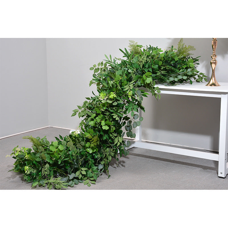 DWD115 Artificial greenery ball green plant table runner centerpiece row decor wedding party porch decoration