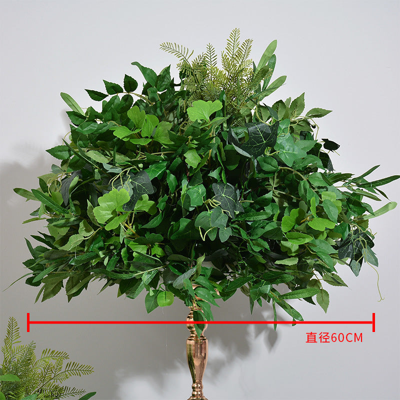DWD115 Artificial greenery ball green plant table runner centerpiece row decor wedding party porch decoration