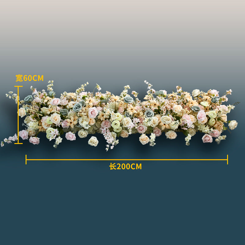 DWD124 New arrival 2.4*2.4m champagne flower arch U style door arch table row wedding party floral backdrop