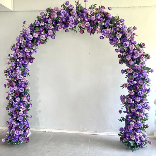 DWD125 New arrival 2.4*2.4m purple flower arch U style door arch background wedding party floral backdrop