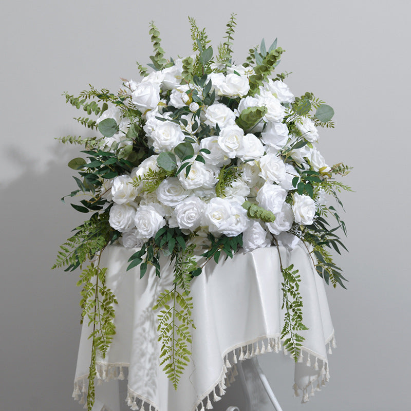 DWD137 Artificial 70cm greenery rose ball table centerpiece decor green plant wedding floral arrangement props