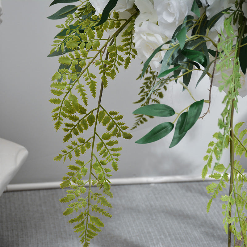 DWD137 Artificial 70cm greenery rose ball table centerpiece decor green plant wedding floral arrangement props