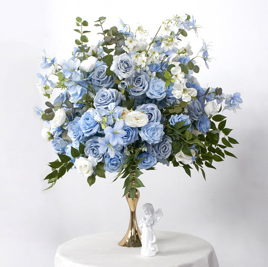 DWD141 Artificial 60cm blue green plant ball table centerpiece decor wedding floral arrangement props