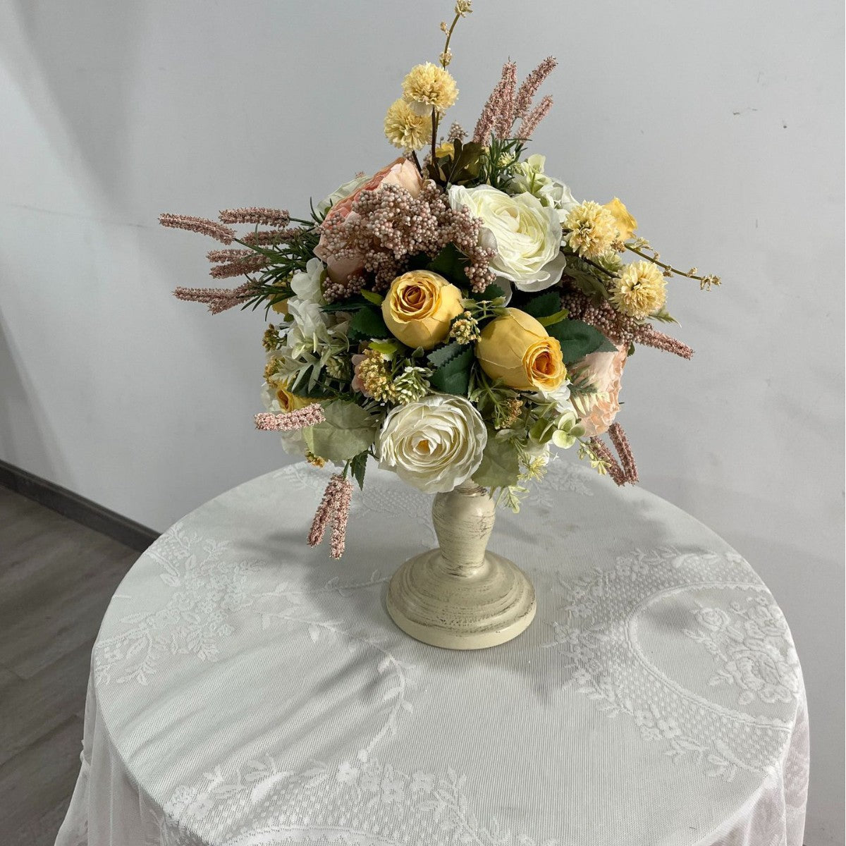 DWD162 Artificial 30cm flower ball table centerpiece acrylic box decor wedding event arrangement