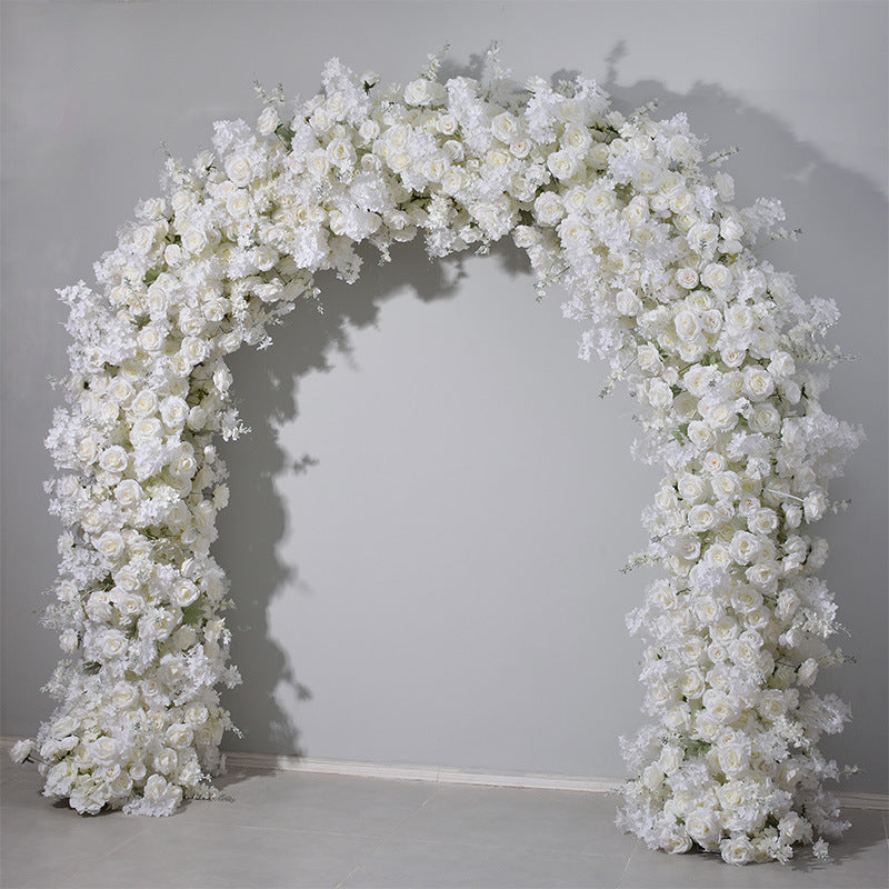 DWD165 Hot sale 2.4*2.4m white cherry blossom hydrangea rose flower arch U style door arch porch decor wedding party floral backdrop