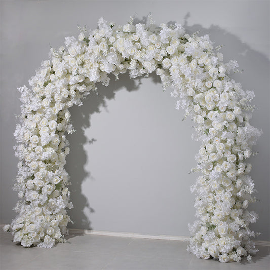 DWD165 Hot sale 2.4*2.4m white cherry blossom hydrangea rose flower arch U style door arch porch decor wedding party floral backdrop