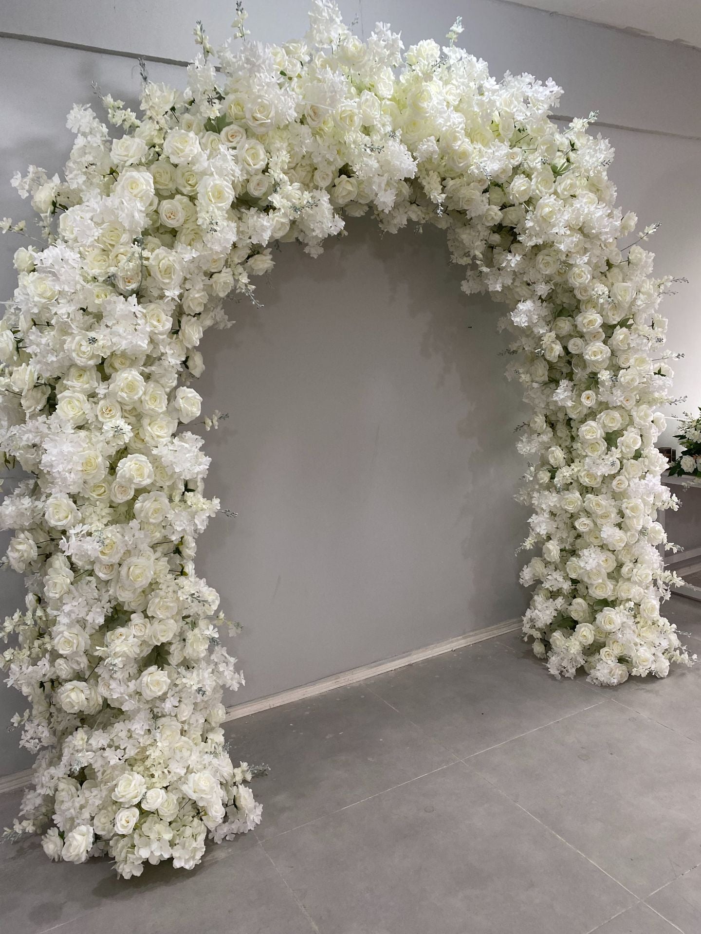 DWD165 Hot sale 2.4*2.4m white cherry blossom hydrangea rose flower arch U style door arch porch decor wedding party floral backdrop