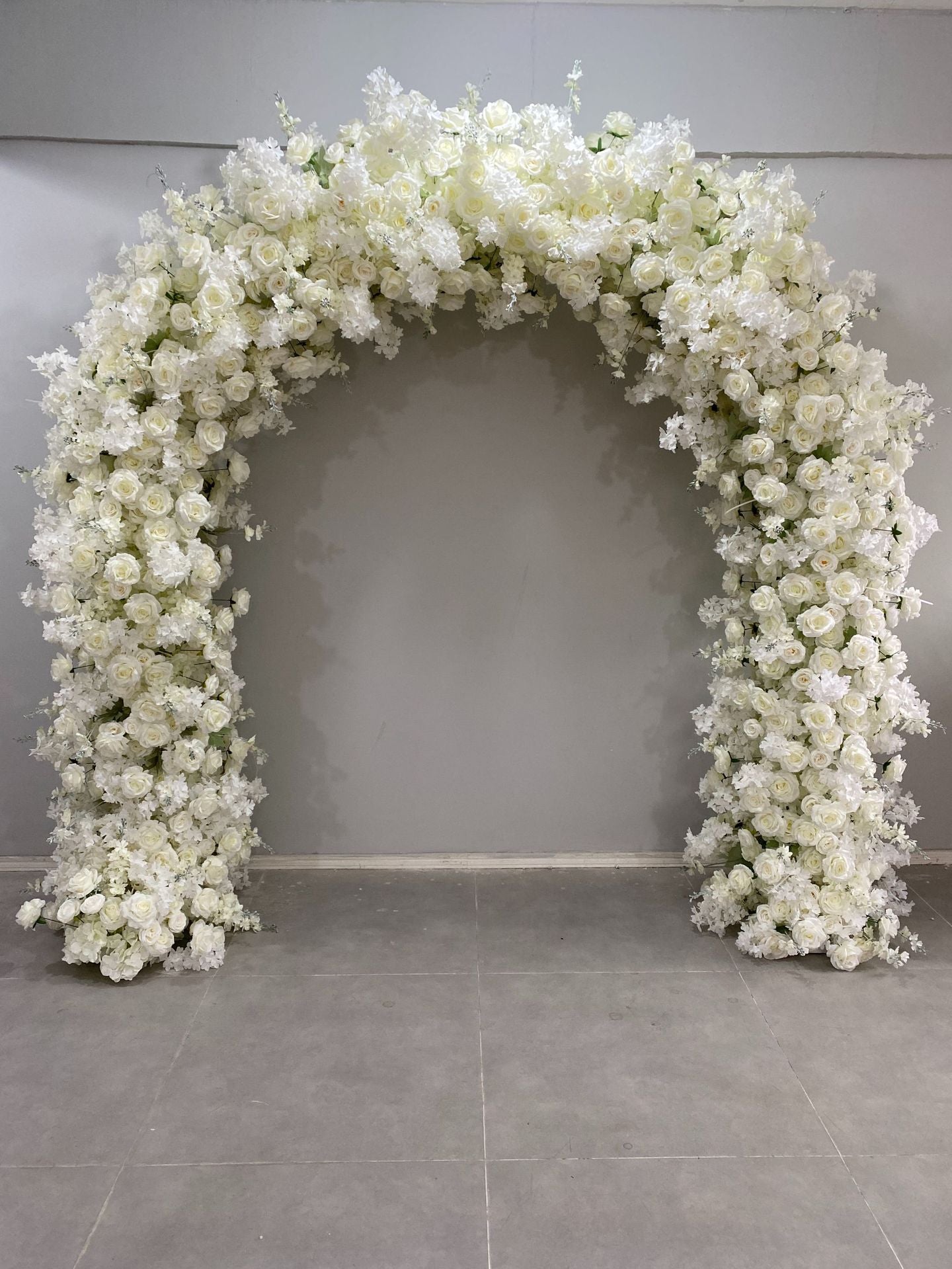 DWD165 Hot sale 2.4*2.4m white cherry blossom hydrangea rose flower arch U style door arch porch decor wedding party floral backdrop
