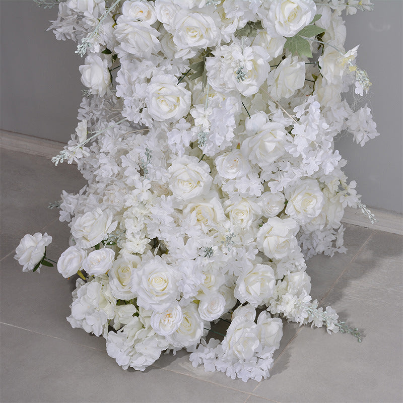 DWD165 Hot sale 2.4*2.4m white cherry blossom hydrangea rose flower arch U style door arch porch decor wedding party floral backdrop