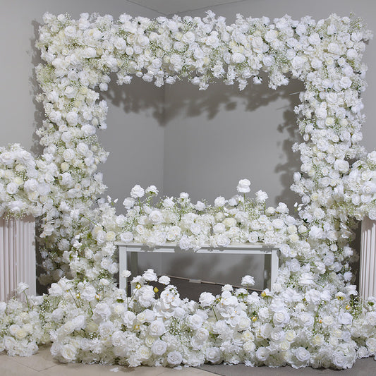 DWD169 New style white rose flower arch  table decor background wedding party floral backdrop arrangement