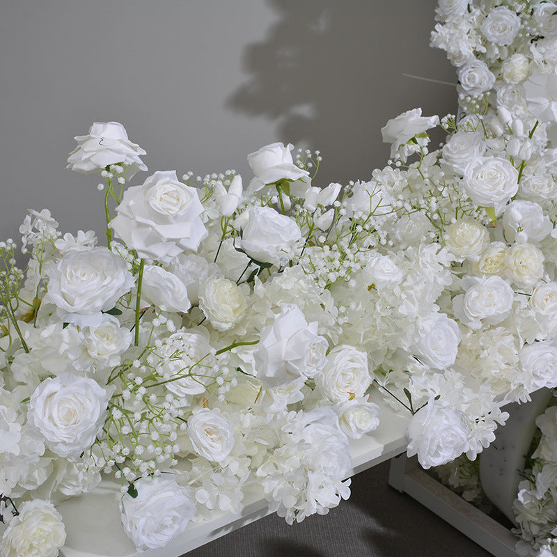 DWD169 New style white rose flower arch  table decor background wedding party floral backdrop arrangement