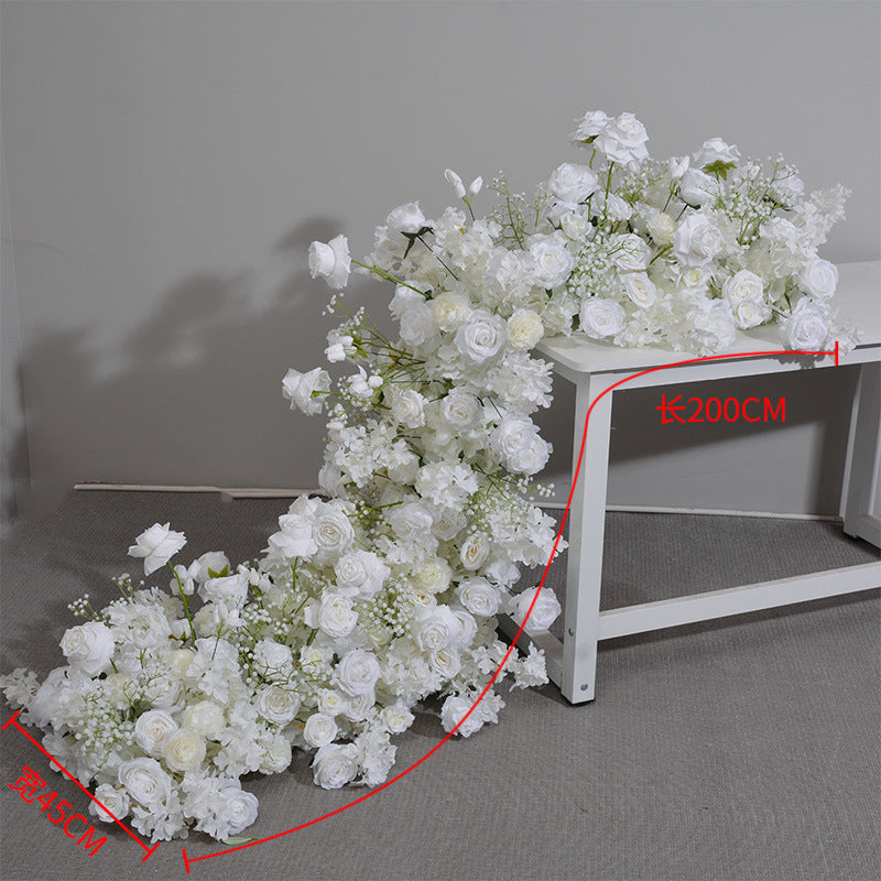 DWD169 New style white rose flower arch  table decor background wedding party floral backdrop arrangement
