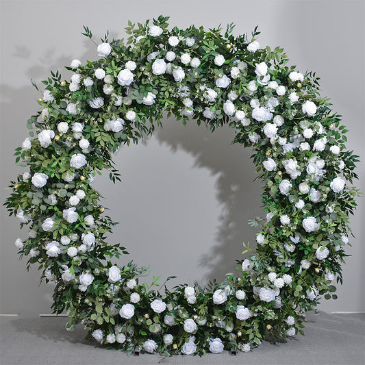 DWD172 Hot sale 2m greenery rose round arch background wedding party floral backdrop arrangement