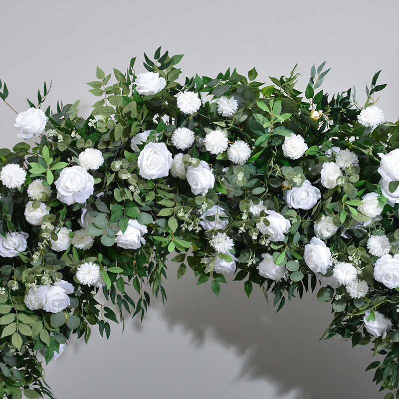 DWD172 Hot sale 2m greenery rose round arch background wedding party floral backdrop arrangement