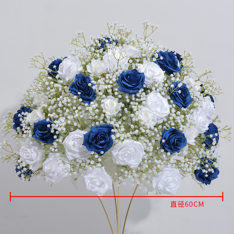 DWD018 Artificial colorful rose ball babybreath floral ball centerpiece decoration table decor