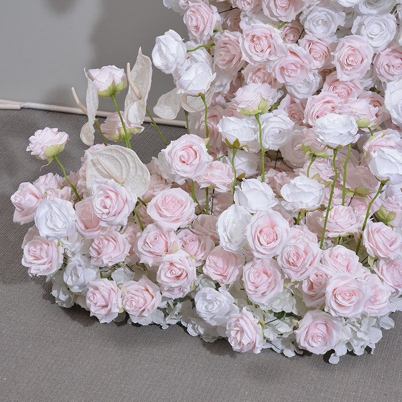 DWD182 Artificial pink white series flower row porch decor backdrop wedding event floral arrangement props