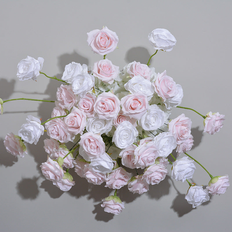 DWD182 Artificial pink white series flower row porch decor backdrop wedding event floral arrangement props