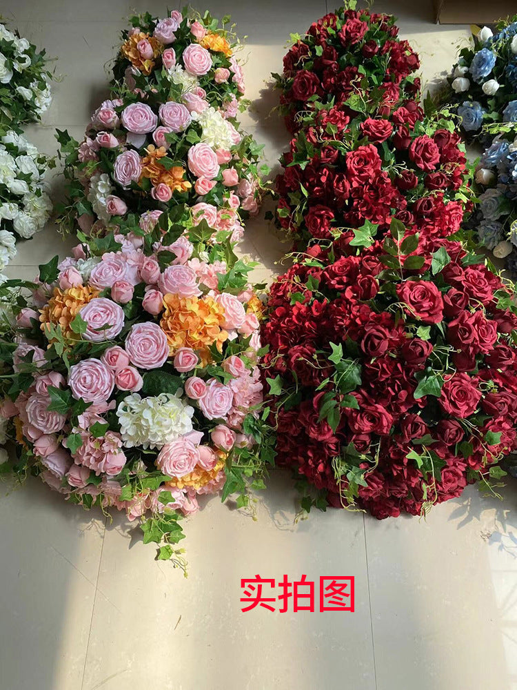 DWD183 Artificial hydrangea rose flower ball table centerpiece decor wedding event arrangement