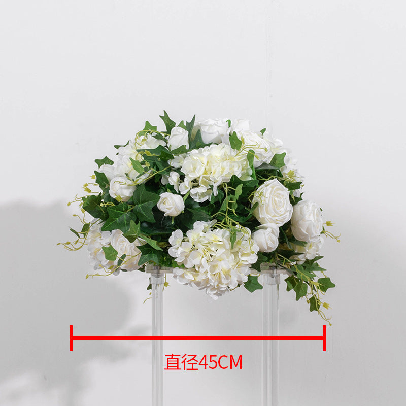 DWD183 Artificial hydrangea rose flower ball table centerpiece decor wedding event arrangement