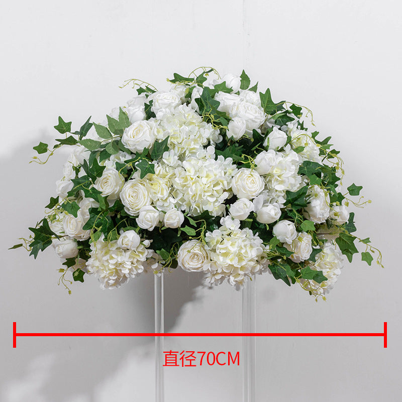 DWD183 Artificial hydrangea rose flower ball table centerpiece decor wedding event arrangement