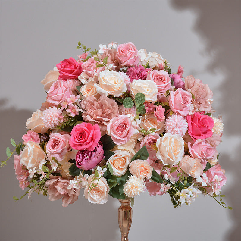 DWD186 High quality artificial 2*2.4m rose flower U style arch table centerpiece props background wedding party floral backdrop arrangement