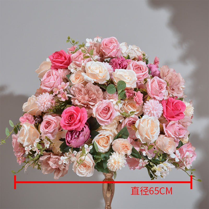 DWD186 High quality artificial 2*2.4m rose flower U style arch table centerpiece props background wedding party floral backdrop arrangement