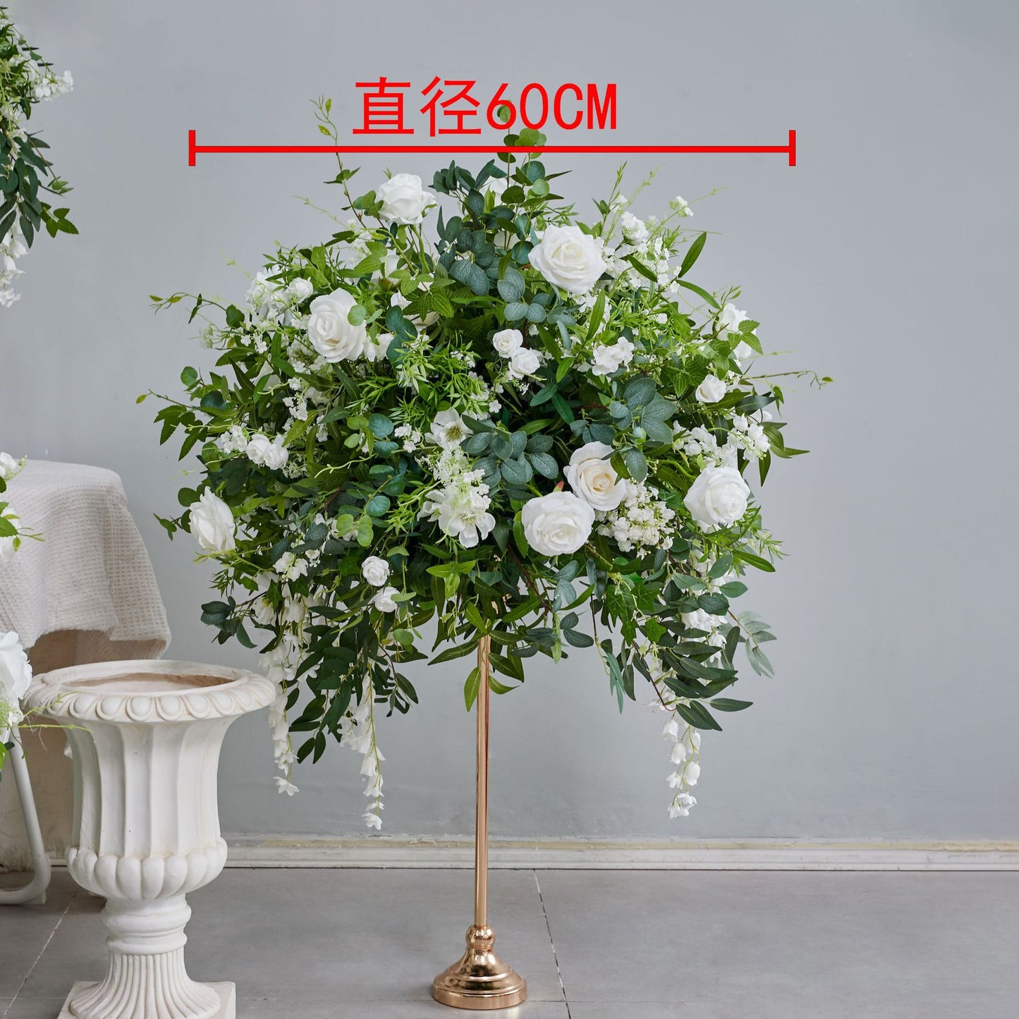 DWD198 New style greenery rose flower ball green plant table centerpiece decor wedding event floral arrangement props