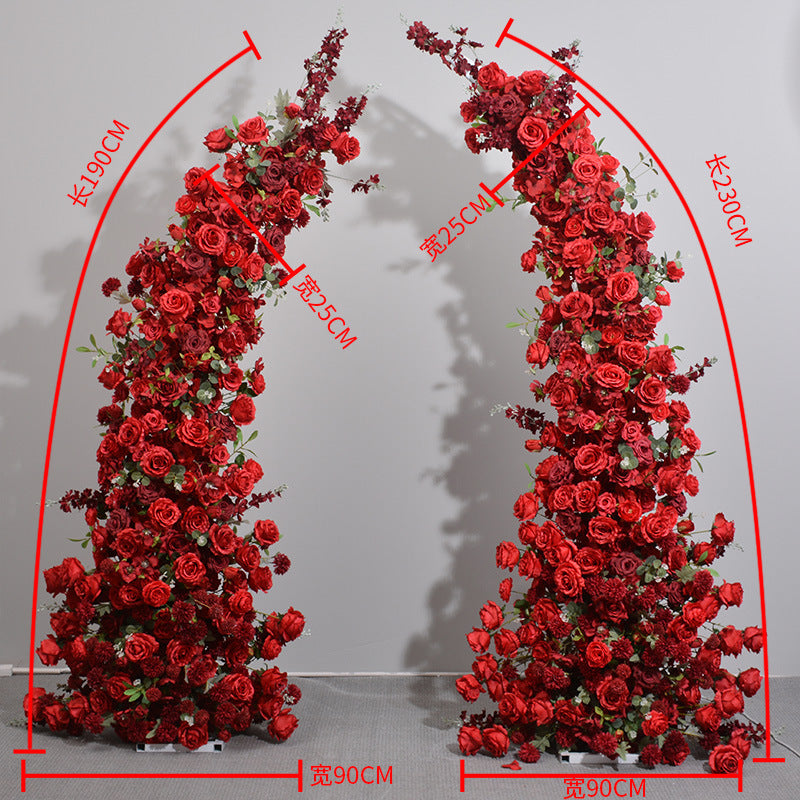 DWD002 colorful artificial flower arch wedding arch floral arrangement