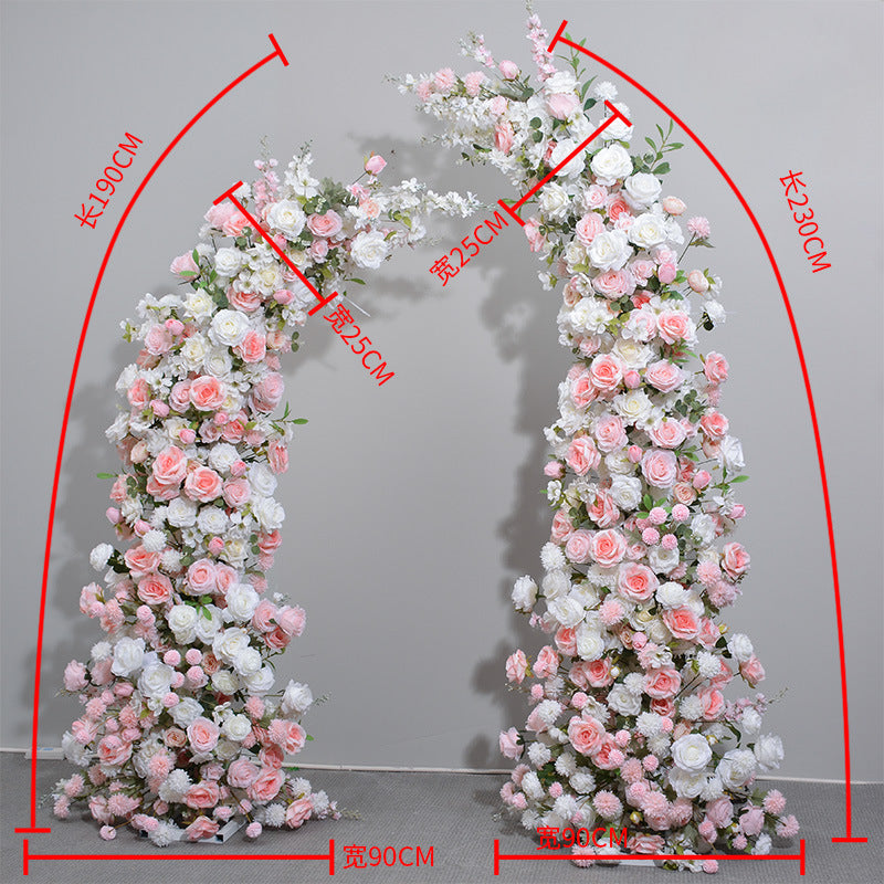 DWD002 colorful artificial flower arch wedding arch floral arrangement