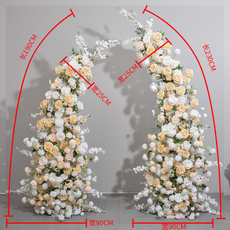 DWD002 colorful artificial flower arch wedding arch floral arrangement