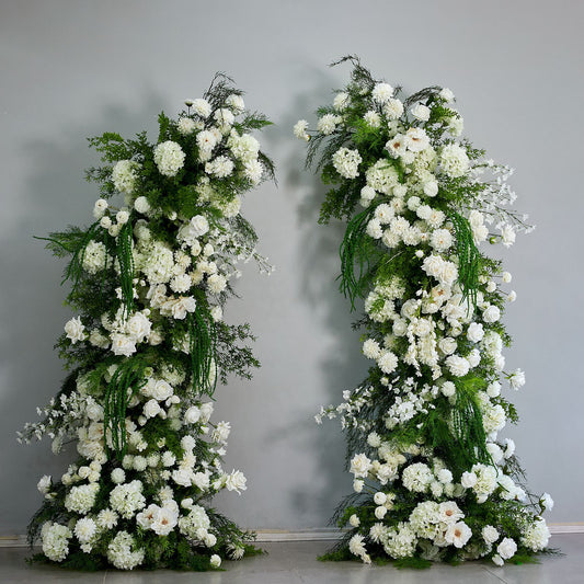 DWD204 New garden style 210+230cm greenery horn arch backdrops wedding event floral arrangement porch decor