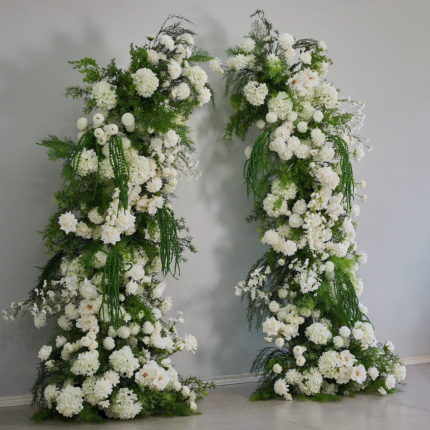 DWD204 New garden style 210+230cm greenery horn arch backdrops wedding event floral arrangement porch decor