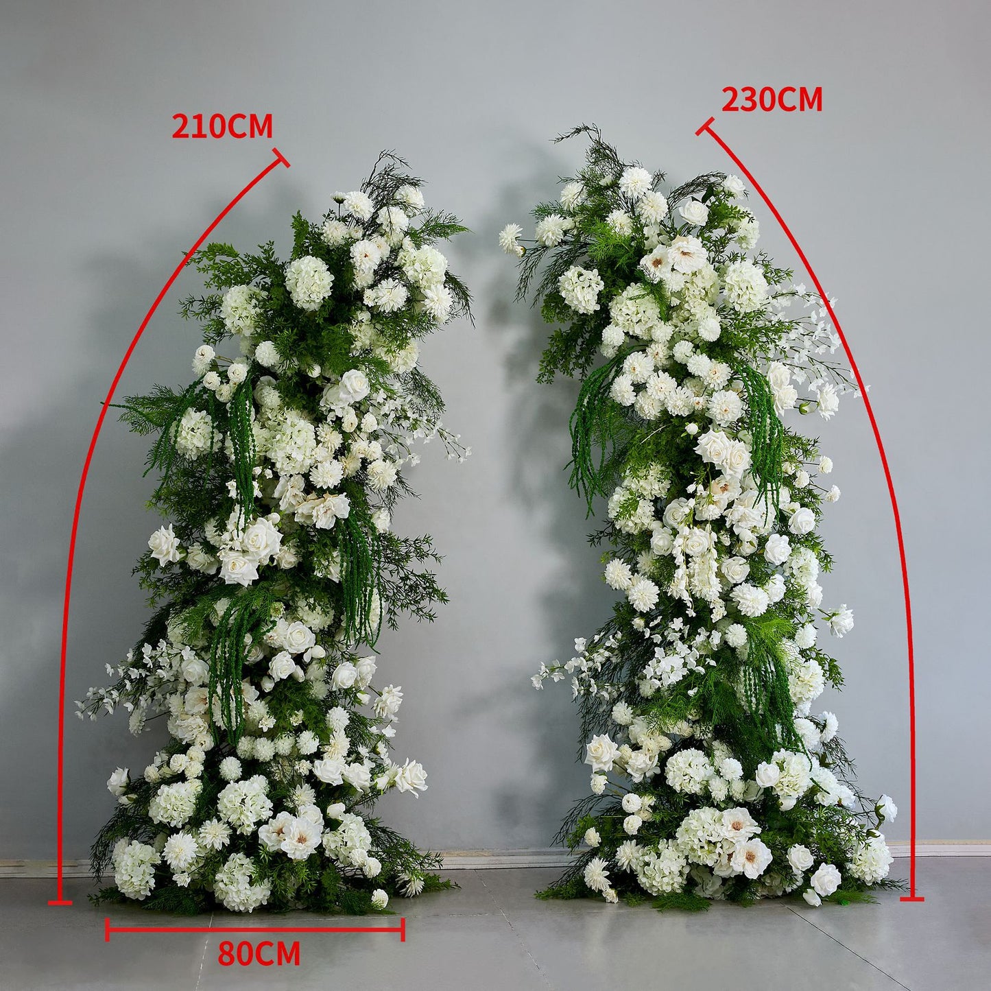 DWD204 New garden style 210+230cm greenery horn arch backdrops wedding event floral arrangement porch decor