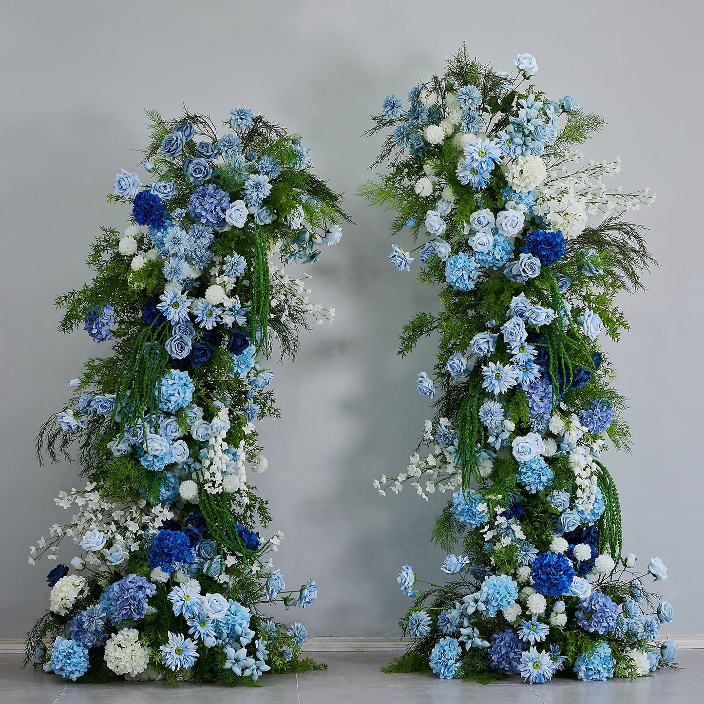 DWD207 New arrival 210+230cm greenery blue horn arch pastoral flower decor wedding event floral desigh