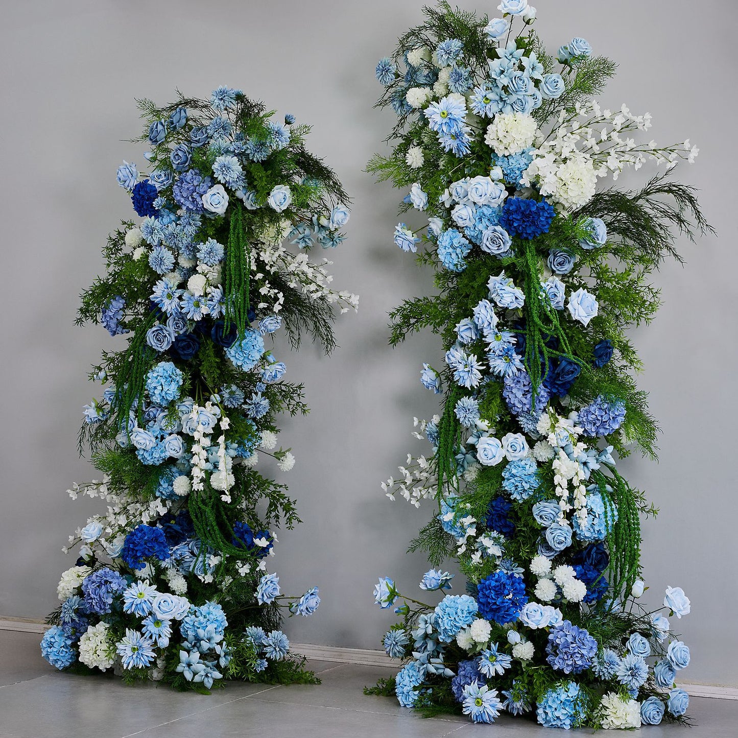 DWD207 New arrival 210+230cm greenery blue horn arch pastoral flower decor wedding event floral desigh