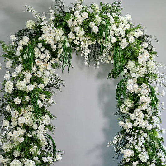 DWD211 New arrival 260cm height U arch white greenery garden flower crafts  wedding party floral porch design