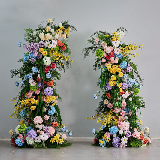 DWD212 New arrival 210+230cm colorful horn arch pastoral flower crafts wedding event floral arrangement