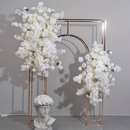 DWD056 White cherry blossom orchid flower runner table row centerpiece decor wedding floral arrangement
