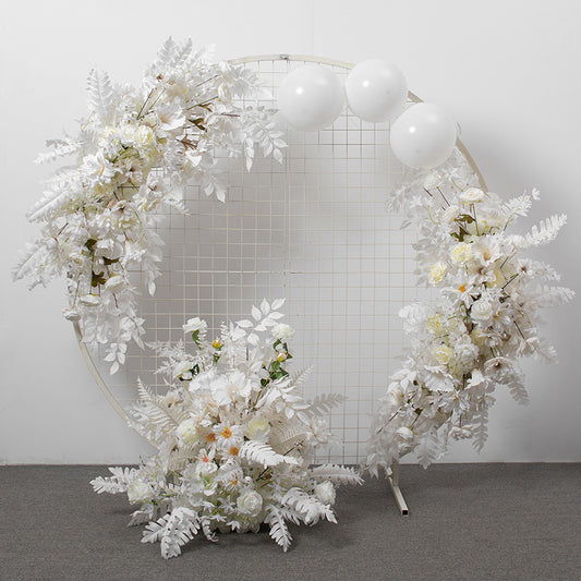 DWD069 Artificial colorful flower arrangement decor backdrop wedding event floral background