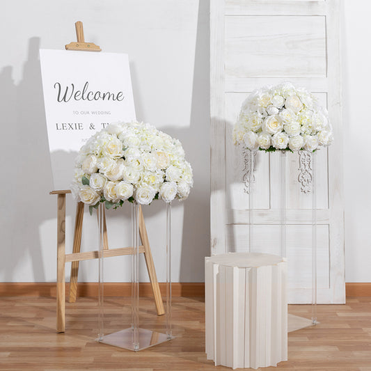 DWD097 Hot sale white rose flower ball table ball decor wedding party floral centerpiece