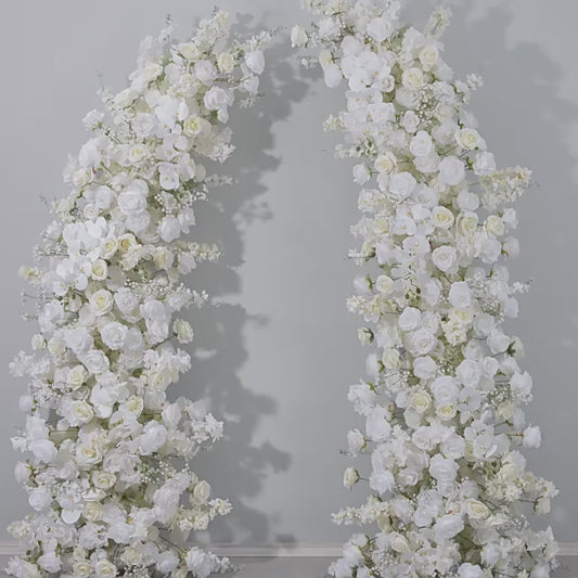 DWD031 High quality simulated 210+230cm white flower arch orchid rose arch wedding floral arrangement