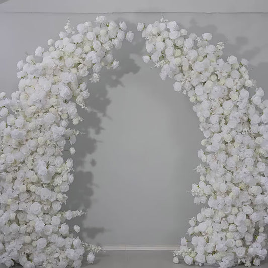 DWD033 Vintage artificial 230+230cm big white floral arch wedding event floral arrangement
