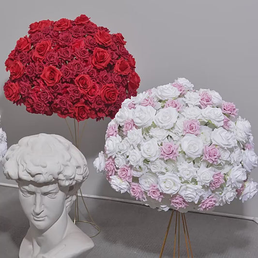 DWD015 artificial flower ball rose hydrangea ball table decoration centerpiece wedding ball