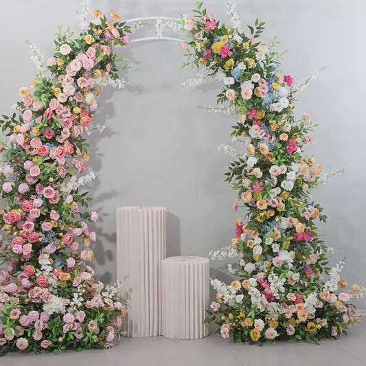 DWD035 New style artificial colorful 230+230cm arch wedding event floral arrangement