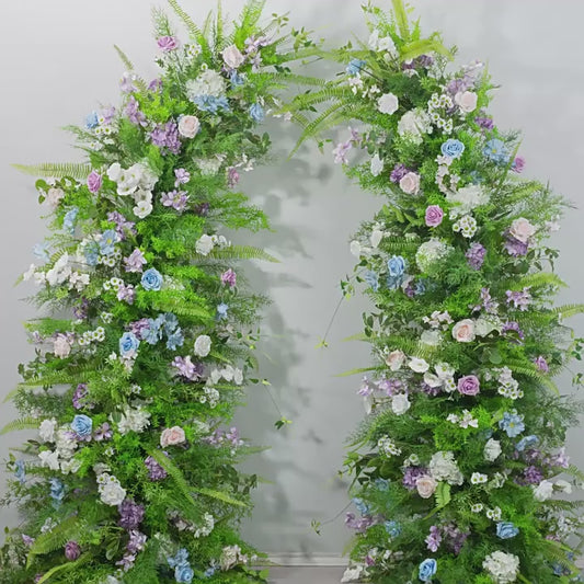DWD007 new style green plants rose wedding arch flower backdrop arrangement