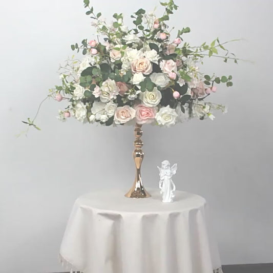 DWD142 Artificial 60cm light pink green plant ball table centerpiece decor wedding floral arrangement