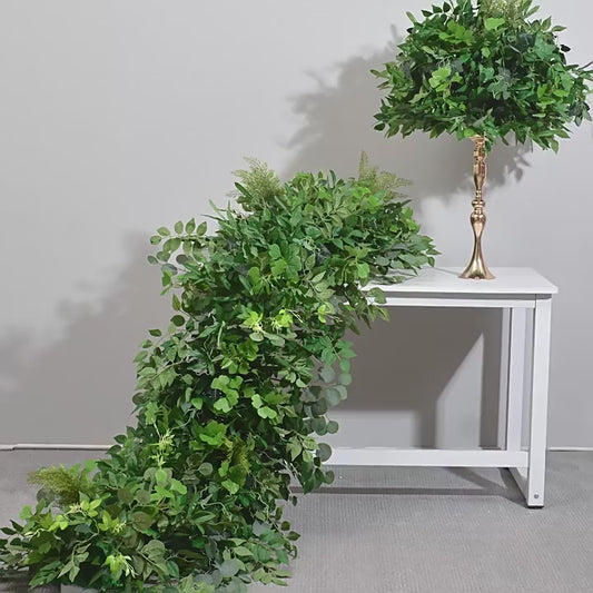 DWD115 Artificial greenery ball green plant table runner centerpiece row decor wedding party porch decoration