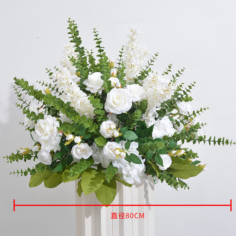 DWD129 80cm eucalyptus rose ball greenery ball table centerpiece decor wedding floral arrangement