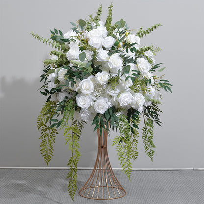 DWD137 Artificial 70cm greenery rose ball table centerpiece decor green plant wedding floral arrangement props